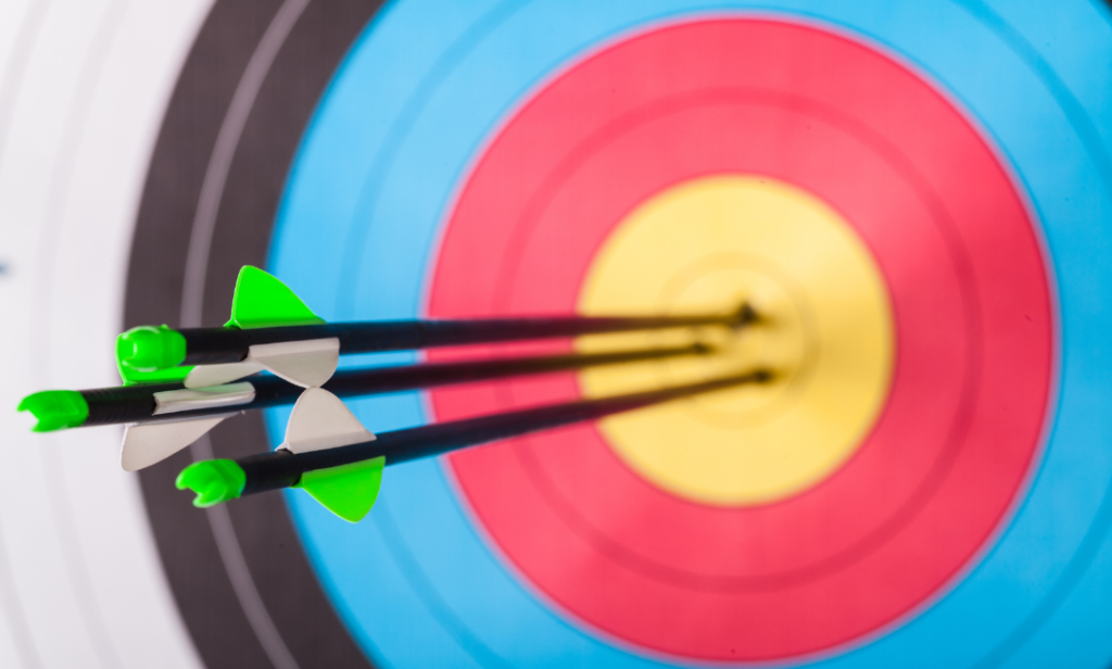 Para archery: Disabled archer aiming at a target during a competition.